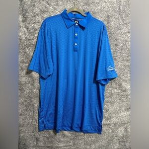 Footjoy Mens Golf Shirt Extra Large Sun River Blue Polo Casual FJ St George